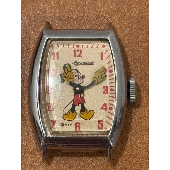 Ingersoll Other - 1940's Vintage Ingersoll Mickey Mouse Watch Head US Time 5842 NOT WORKING